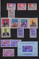 KINGDOM OF YEMEN 1965-1970 An Attractive NHM COLLECTION, Mostly Of Complete Sets Presented On A Pile Of Stock Book Pages - Yemen