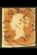 1841 1d Red-brown Used With With Black "Totnes" TOWN CDS CANCEL, SG 8o, Two Margins, Cat £825. For More Images, Please V - Andere & Zonder Classificatie