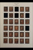 1841 1D RED-BROWN IMPERFS. PLATES 12 TO 172. A Collection Of Used 1841 1d Red-brown Imperfs (SG 8-12) Arranged By Plate  - Autres & Non Classés