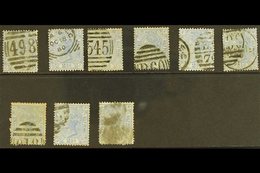 1873-80 2½D BLUE - PARTIAL PLATE RECONSTRUCTION (SG 142) PLATE 19 - A Partly Complete Used Reconstruction With Just 9 Of - Altri & Non Classificati