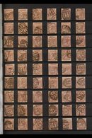 1880-81 1d COMPLETE SHEET RECONSTRUCTION. 1d Venetian Red, SG 166, Used 'AA' To 'TL' Complete Sheet Reconstruction On St - Other & Unclassified