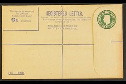 REGISTRATION ENVELOPE FORCES ISSUE 1944 3d Green, Size G2, With Square Stop On Back, Huggins RPF 3a, Fine Unused. For Mo - Unclassified