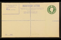REGISTRATION ENVELOPE FORCES ISSUE 1944 3d Green, Size G2, With Round Stop On Back, Huggins RPF 3b, Very Fine Unused. Fo - Unclassified