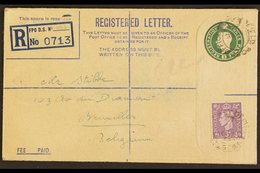 REGISTRATION ENVELOPES FORCES ISSUE 1944 3d Green, Size G2, Both Types With Square And Round Stops On The Back, Huggins  - Zonder Classificatie