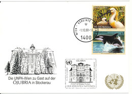 Austria UN Vienna Show Card Öjubria Stockerau 1-3/12-2000 - Lettres & Documents