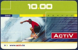 KAZAKHSTAN PRE-PAID REMOTE MEMORY CARD 10 UNITS SPORT SURFING VERY GOOD - Kazakistan