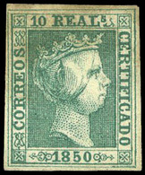 Ed. * 5 - 10 Reales Verde. (Tipo 22 Bloque Reporte). Precioso Ejemplar Con Amplios Márgenes Y Color Fresco… - Used Stamps