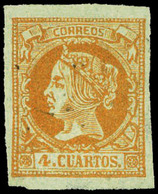 Ed. * 52F - 4 Cuartos. Falso Postal (tipo 61-XI-Graus). Marquillado. Raro Tipo - Used Stamps