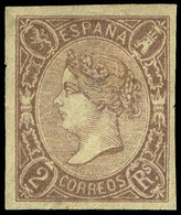 Ed. * 73 - 2 Reales Lila.Precioso Ejemplar Por Sus Amplios Márgenes Y Color Intenso.Cert.SORO Cat. 570€ - Used Stamps