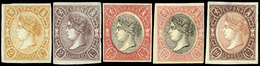 Ed. * 73A - Conjunto De 5 Ensayos De Plancha En Distintos Valores Y Colores (2 Valores 2 Cuartos, 2 Valores…) - Used Stamps