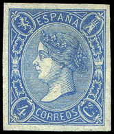 Ed. * NE 2 - 4 Cuartos Azul. No Emitidos. S/Dentar. Ejemplar De Lujo. Raro En Esta Condición. Cert. CEM. Cat. +3.500€ - Used Stamps