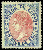 Ed. * 95 - 25 Mils. Azul Y Rosa. Precioso Ejemplar Por Su Color Fresco Y Precioso Centraje. Raro En Esta Condición - Used Stamps