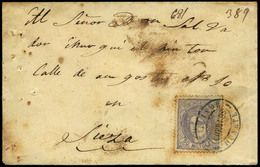 Ed. 107F - Carta Cda A Ciea Con Falso Postal (tipo Graus 139-II) (carta Procedente Del Expediente De La Falsificación) - Used Stamps