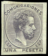 Ed. * 127 - 1 Ptas. Gris Lila. S/D. Precioso Y Muy Escaso. Marquillado Roig. - Used Stamps