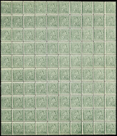 Ed. ** 133F - Alegoria España. Falso Postal. Pliego Completo De 100 Ejemplares. Goma Original - Used Stamps