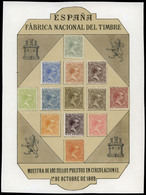 Ed. * 213/28 - Hoja Modelo Emitida Por La Fábrica Nacional Del Timbre Con Los 13 Valores (hoja Recortada…) - Gebraucht