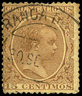Ed. 0 219 - 15 Cts. Error De Color Castaño Amarillo (similar Nº 217) Rara Variedad No Catalogada Cert. GRAUS - Used Stamps