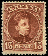 Ed. * NE 11 - 1901. No Emitido. 15 Cts. Castaño Oscuro. Precioso Ejemplar Por Su Centraje Y Color Fresco. Cert. EXFIMA - Unused Stamps