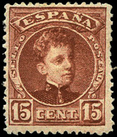 Ed. * NE 11 - 1901. No Emitido. 15 Cts. Castaño Oscuro. Precioso Ejemplar Por Su Centraje Y Color Fresco. Cert. EXFIMA - Ungebraucht