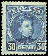 Ed. * NE 12 - 1901. No Emitido. 30 Cts. Azul. Correcto Ejemplar Por Tener Color Muy Fresco Y Centraje Habitual - Unused Stamps