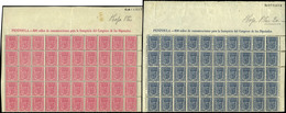 Ed. ** 230/1 - Correo Oficial. Serie Completa En Gran Bloque De 50 Ejemplares. Cabecera Pliego Con Leyenda - Used Stamps