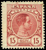 Galvez 1839 - 1909.Proyecto No Adoptado Realizado Por B. Maura. 15 Cts. Rojo Dentado. Precioso . - Unused Stamps