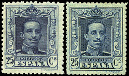 Ed. * NE 23/4 - 1922. 25 Cts. Azul. No Emitidos. Centraje Lujo. Raros Con Este Centraje.Cat. +++50€ - Unused Stamps