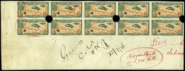 Ed. * 345 - 1926. Aerea. 40 Cts. Bloque De 10 Ejemplares S/D, Con Anotaciones Manuscritas De Waterlow - Ungebraucht