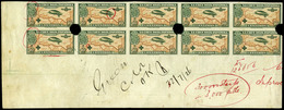 Ed. * 345 - 1926. Aerea. 40 Cts. Bloque De 10 Ejemplares S/D, Con Anotaciones Manuscritas De Waterlow - Nuevos