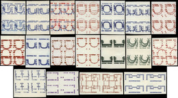 Año 1927 - Proyectos De La Sobrecarga En Bloques De 4.Total 18 Bloques ((72 Proyectos) Galvez 2185..) - Unused Stamps