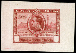 Galvez 2380 - 1929. Prueba De Punzón Sin Indicación Valor, Color Carmín. Preciosa Y Rara Pieza - Unused Stamps