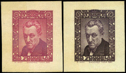 Año 1930 - Conjunto De 2 Pruebas De Punzón Para Una Emisión Del Autor Pedro Zorrilla, Que No Se Realizó… - Unused Stamps