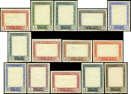 Año 1930 Aereo - Ensayos De Plancha De Los Marcos En Los Colores Adoptados.14 Valores.Conjunto Completo - Nuovi