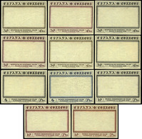 Galvez 2715/25 - 1930. Ensayos De Plancha De Los Marcos En Diversos Colores Y Valores. 11 Valores. - Unused Stamps