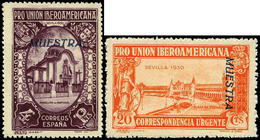 Ed. ** 566/82 - 1930. Sobrecargado “Muestra” En Tinta Azul. No Reseñada En Este Color.Sin Charnela - Unused Stamps