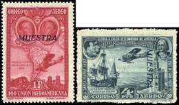 Ed. ** 583/91 - 1930. Aerea. Sobrecargado “Muestra” En Tinta Azul. No Reseñado En Este Color. Muy Raro Conjunto - Nuovi