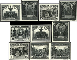 Galvez 2900/909 - 1931. Endayos En Plancha En Color Negro. 10 Valores. Conjunto Completo. Precioso - Unused Stamps