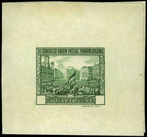 Galvez 2865 - 1931.Prueba De Punzón, En Estado Primitivo, Sin Valor En El Cartucho Y En Color Verde - Unused Stamps