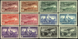 Año 1931 Aerea - Ensayos De Plancha En Los Colores Definitivos De La Serie 614/9 + 630/5 (sin Sobrecarga Oficial) - Nuevos