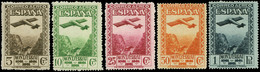 Ed. * 650N/4N - 1931. Aerea. Serie Numeración Ceros Y Dentado 14 (serie Muestra) Colores Intensos - Unused Stamps