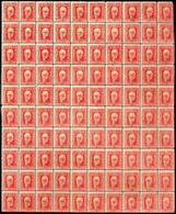 Ed. * 669Fd - 1932. Pablo Iglesias. Falso Postal Litografiado. Pliego Completo De 100 Ejemplares. - Unused Stamps