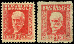 Ed. * 669Fb+669Fc - 1932.Pablo Iglesias. Falsos Postales. Conjunto De Los 2 Tipos, El Fotograbado… - Unused Stamps