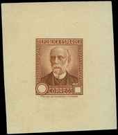 Galvez 3023 - 1932. Nicolás Salmerón. Prueba De Punzón Sin Valor En Cartucho Y Con Pie Imprenta. Color Castaño - Unused Stamps