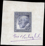 Galvez 3063 - 1934.Prueba De Punzón 30 Cts.azul.Sin Pie Imprenta + Firma Autobiográfica Sánchez Toda - Unused Stamps