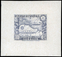 Galvez 3192 - 1935. Prueba De Punzón 30 Cts. Azul Oscuro. Preciosa Y Rara Pieza - Unused Stamps