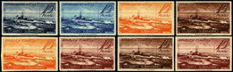 Ed. * 780 - 1938. 15 Ptas. Conjunto De 8 Valores (5 Dent. Y 3 S/D) Distintas Variedades Color. Precioso Y Escaso - Unused Stamps