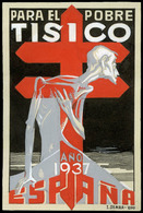 Año 1937 - Proyecto No Adoptado “para El Pobre Tísico” Sin Valor. Multicolor. Impreso En Papel Grande 57 X 85mm - Ungebraucht