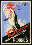 Año 1937 - Proyecto No Adoptado “pro Tuberculosos Pobres” Valor 10 Cts. Impreso En Papel 47 X 69 Mm - Unused Stamps