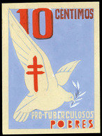 Año 1937 - Proyecto No Adoptado “pro Tuberculosos Pobres” Valor 10 Cts. Impreso En Papel 46 X 63 Mm - Ungebraucht