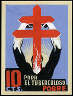 Año 1937 - Proyecto No Adoptado “para El Tuberculoso Pobre” Valor 10 Cts. Impreso En Papel 46 X 62 Mm - Unused Stamps